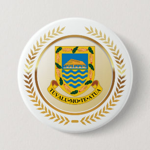 Tuvalu Coat of Arms 7.5 Cm Round Badge