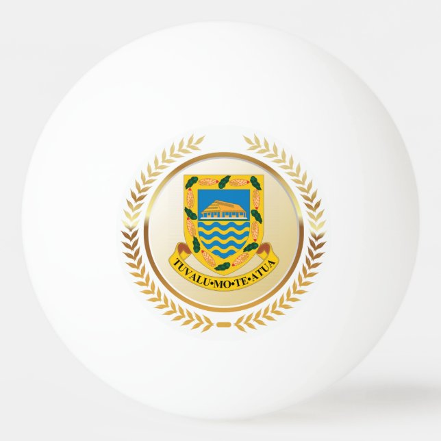 Tuvalu Coat of Arms Ping Pong Ball (Front)