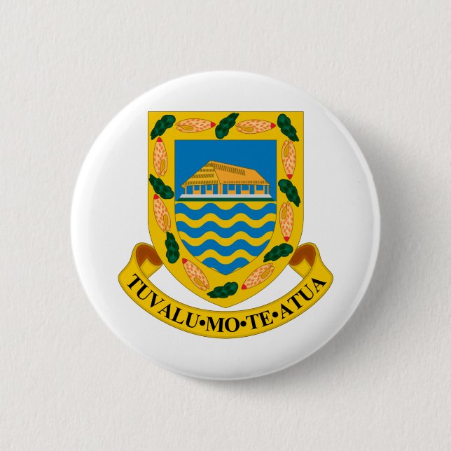 tuvalu emblem 6 cm round badge (Front)