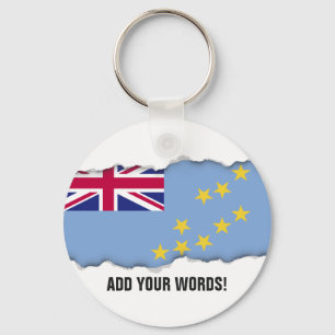 Tuvalu Flag Key Ring
