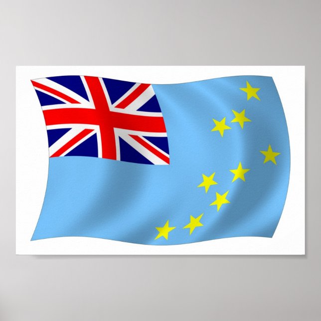 Tuvalu Flag Poster Print (Front)