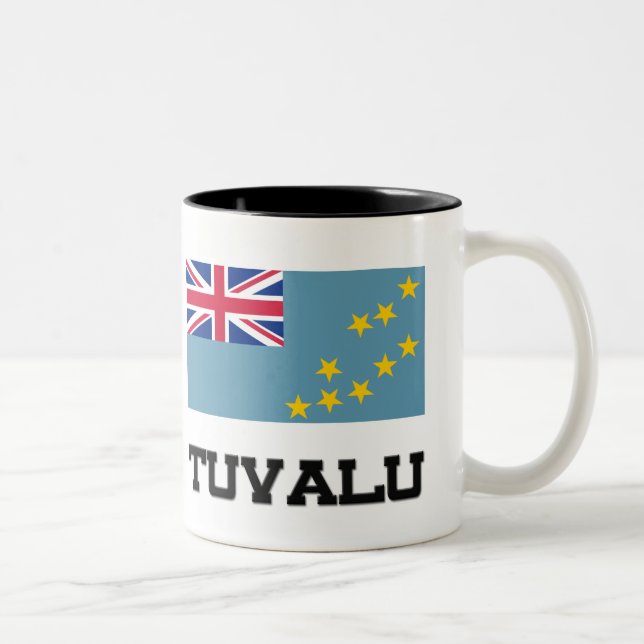 Tuvalu Flag Two-Tone Coffee Mug (Right)