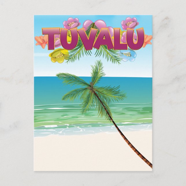 Tuvalu Island travel poster Postcard (Front)