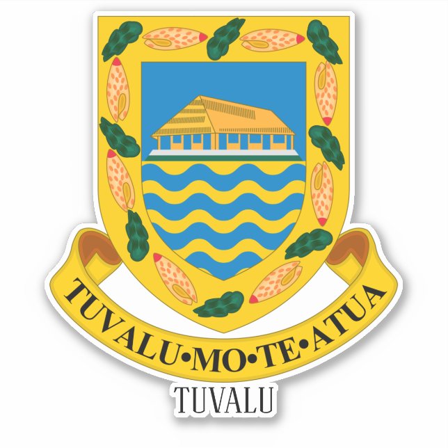 Tuvalu National Coat Of Arms Patriotic (Front)
