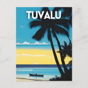 Tuvalu Travel Poster Postcard