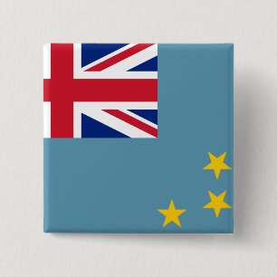 Tuvalu (Tuvaluan) Flag 15 Cm Square Badge