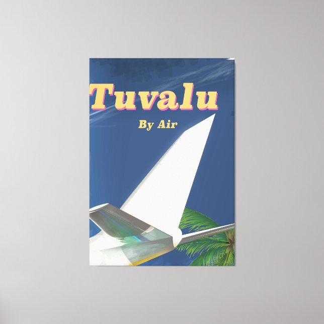 Tuvalu Vintage style travel poster Canvas Print (Front)