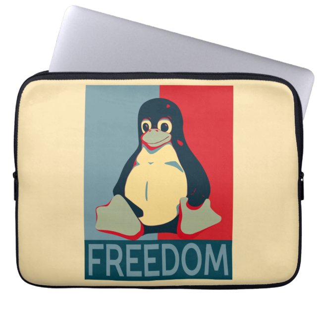 Tux Freedom for Linux Users Laptop Sleeve (Front)