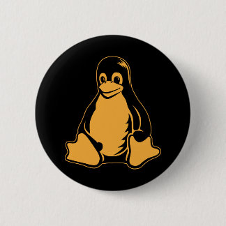 Tux Penguin - (Linux, Open Source, Copyleft, FSF) 6 Cm Round Badge
