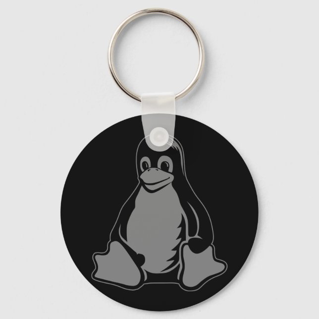Tux Penguin - (Linux, Open Source, Copyleft, FSF) Key Ring (Front)