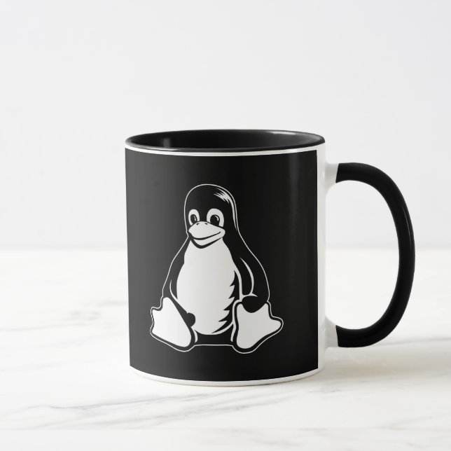 Tux Penguin - (Linux, Open Source, Copyleft, FSF) Mug (Right)