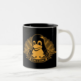 Tux Penguin - (Linux, Open Source, Copyleft, FSF) Two-Tone Coffee Mug