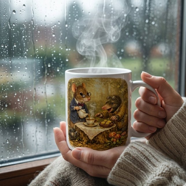 Tux & Twitch Woodland Tea Time Coffee Mug (Creator Uploaded)