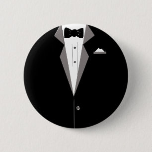 Tuxedo Art 6 Cm Round Badge