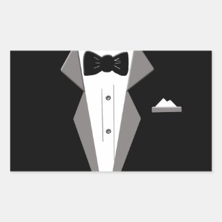 Tuxedo Art Rectangular Sticker