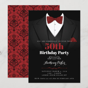Tuxedo Birthday Invitation