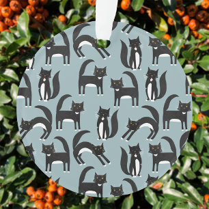 Tuxedo Black and White Cats Ornament