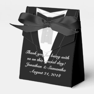 Tuxedo Black Bowtie Favour Box