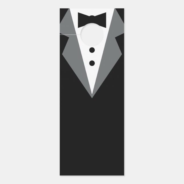 Tuxedo Black Tie Father's Day Door Hanger (Front)