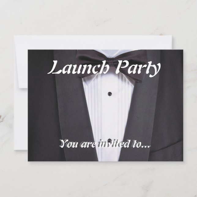 Tuxedo Black tie party formal Invitation (Front)