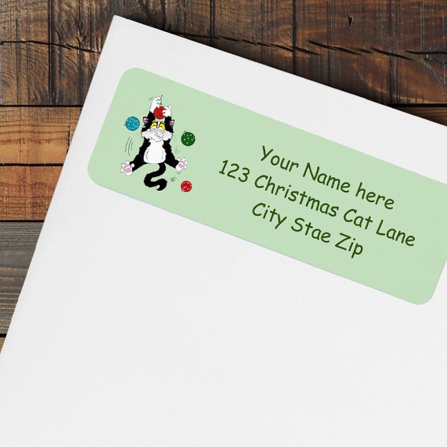 Tuxedo Black White Christmas Cat (Creator Uploaded)