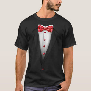 Tuxedo bow tie with cute hearts for valentines day T-Shirt