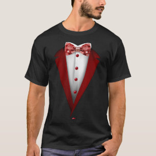 Tuxedo bow tie with cute hearts for valentines day T-Shirt