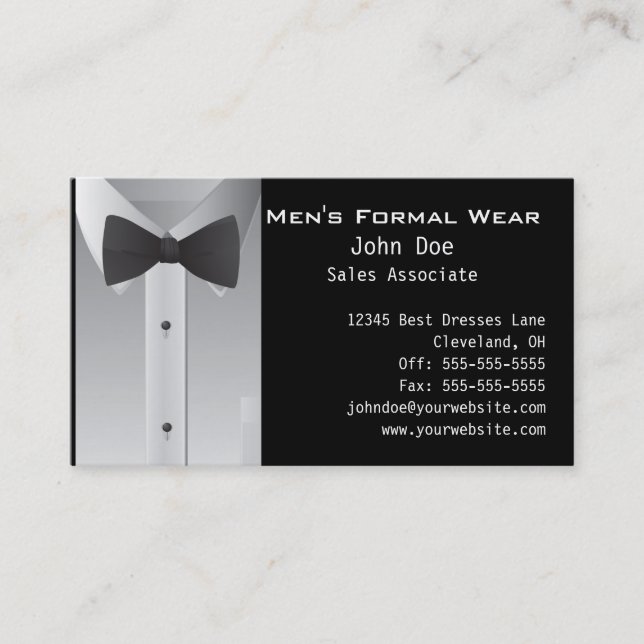 Tuxedo Business Card (Front)