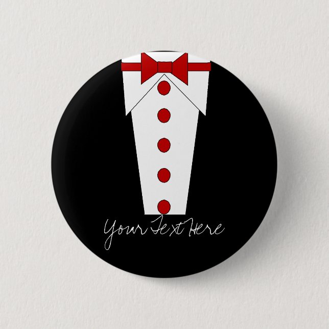 Tuxedo Button (Red) (Front)