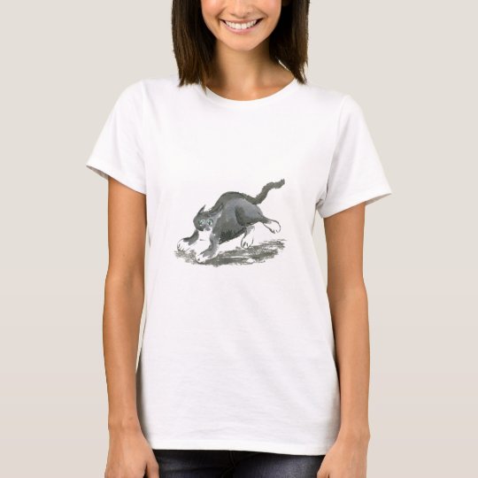 Tuxedo Cart Runs so Fast, Sumi-e T-Shirt