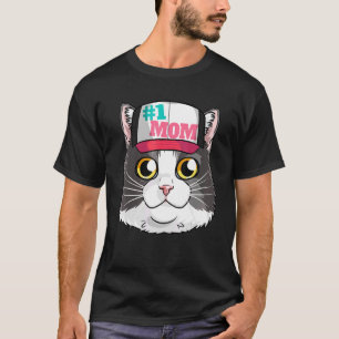 Tuxedo Cat 1 Mum Kitten Mothers Day T-Shirt