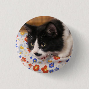 Tuxedo Cat 3 Cm Round Badge
