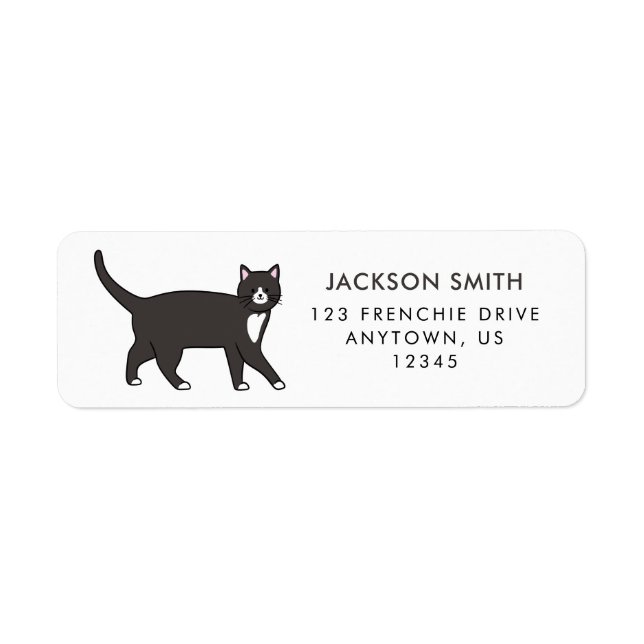 Tuxedo Cat Address Label (Front)