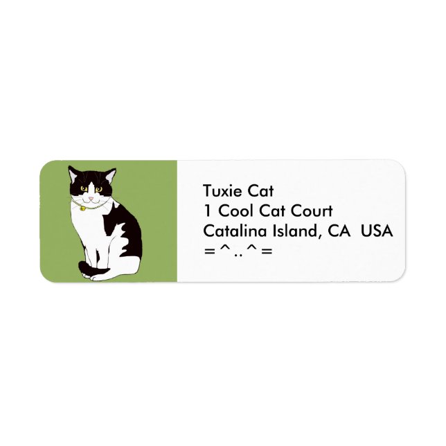 Tuxedo Cat Address Labels (Front)