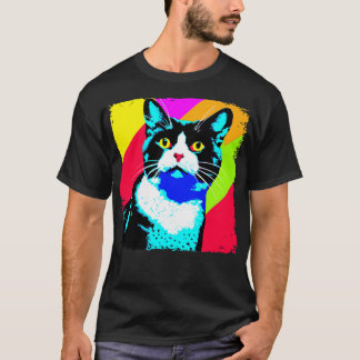 Tuxedo Cat Art Cat Lover Gift 4 T-Shirt