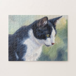 Tuxedo Cat Art Puzzle