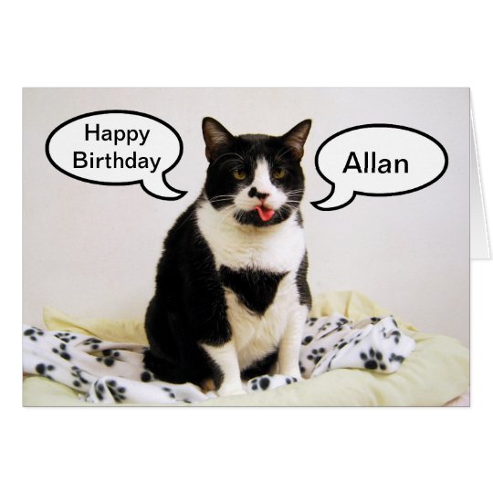 Tuxedo Cat Birthday Allan Brother Humour Card