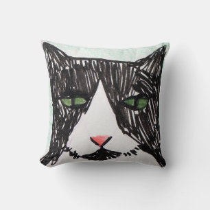 Tuxedo Cat Black and White Cats Cushion