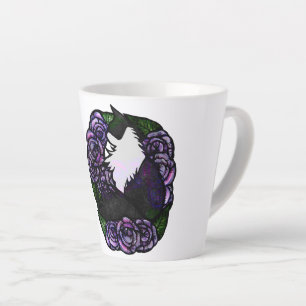 Tuxedo Cat Black and white kitty cats              Latte Mug