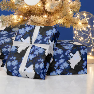 Tuxedo Cat blue tuxedo cats artwork tuxie cat Wrapping Paper