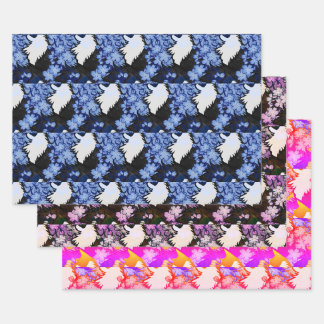 Tuxedo Cat blue tuxedo cats artwork tuxie cat Wrapping Paper Sheet
