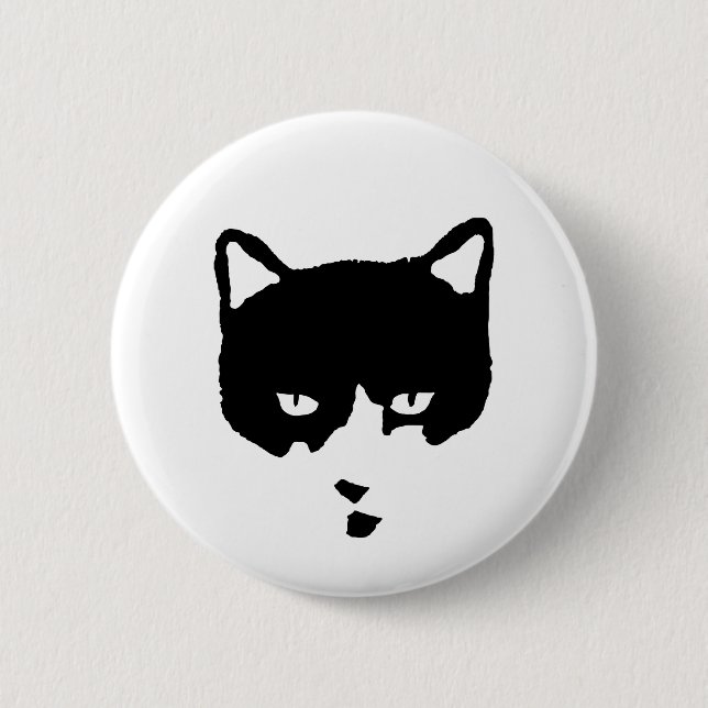 Tuxedo Cat Button (Front)