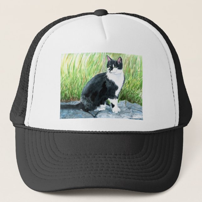Tuxedo Cat Cap (Front)