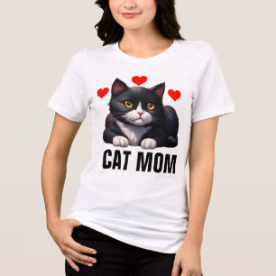 TUXEDO CAT CAT MOM T-SHIRTS