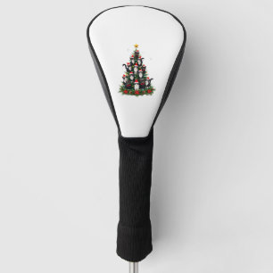 Tuxedo Cat Christmas Tree Tuxedo Cat Lights Xmas M Golf Head Cover