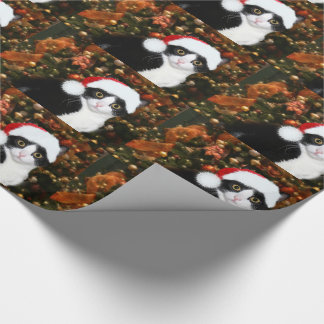 Tuxedo cat Christmas Wrapping Paper