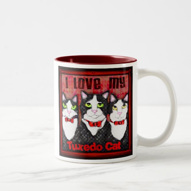 Tuxedo Cat Coffee Mug (Right)