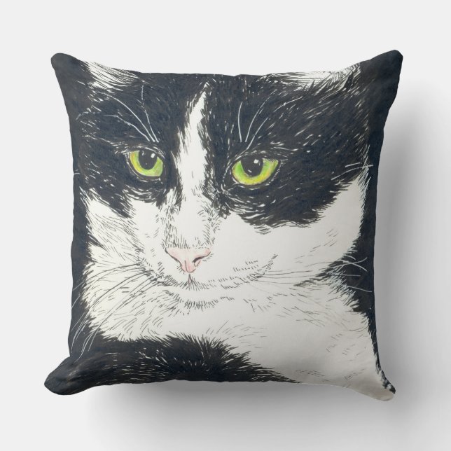 Tuxedo cat cushion (Front)