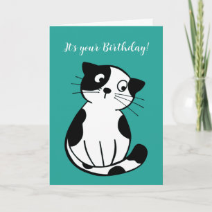 Tuxedo Cat Design Greeting Card