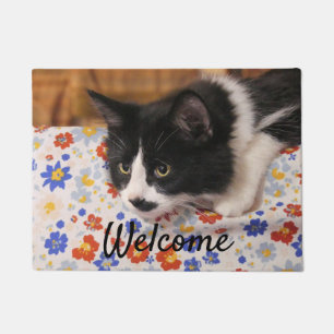 Tuxedo Cat Doormat